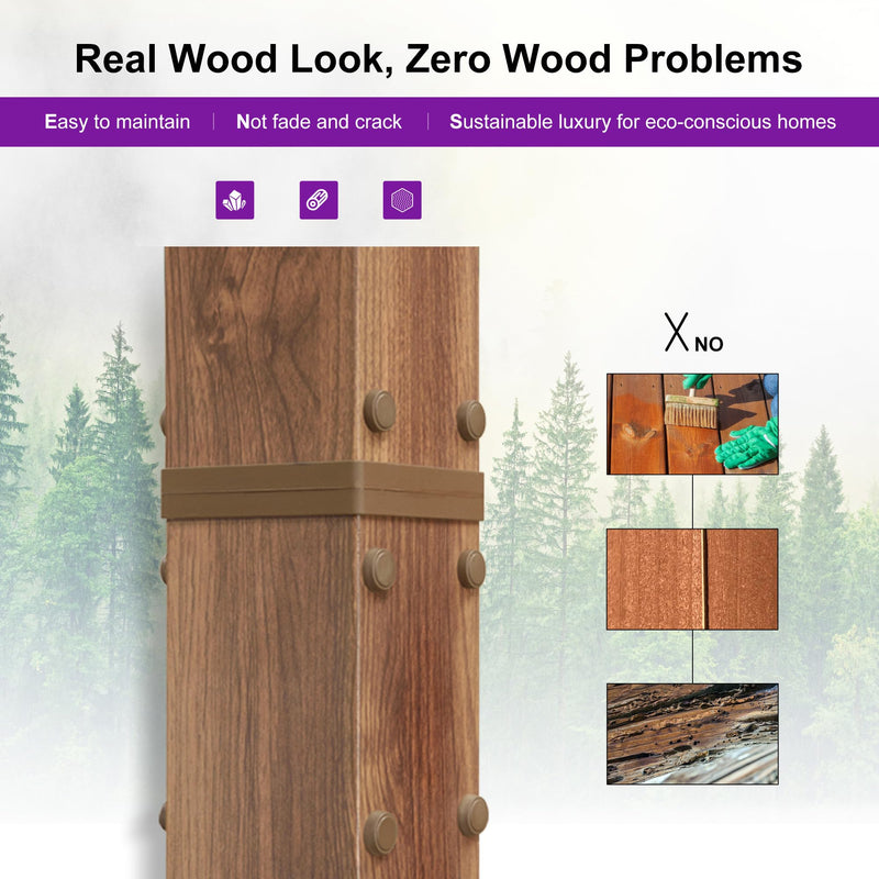 PURPLE LEAF 10' x 10' Outdoor Retractable Pergola with Sun Shade Canopy Patio Metal Shelter for Garden Porch Pavilion Natural Wood Grain Frame Aluminum Gazebo Modern Backyard Grill Pergola Gray