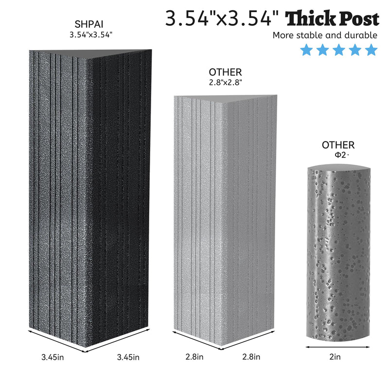 SHPAI 6.5x12FT Hardtop Grill Gazebo, All-Weather Outdoor BBQ Gazebo with 2 Side Shelves and 4 Ceiling Hook, Galvanized Steel Pitched Roof, Outdoor Grill Canopy for Patio, Backyard, Lawn, Deck – Grey