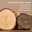 ZIENLIFE 12x14 ft Cedar Wood Gazebo with Sunlight Roof &Storage Cabinet, Hardtop Gazebo with Galvanized Steel Double Roof, Heavy Duty Pavilion for Patio Lawn and Garden