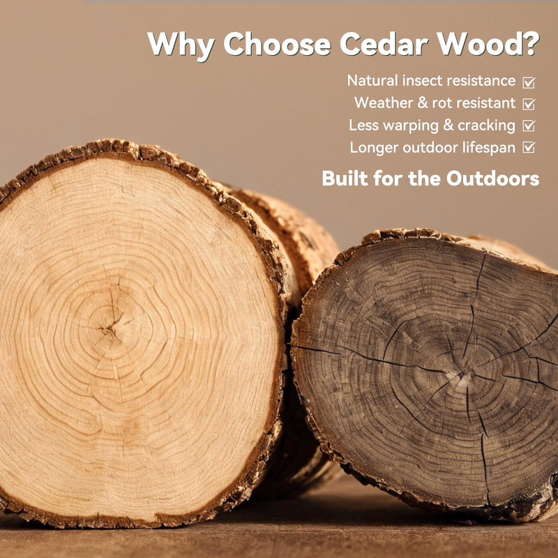 ZIENLIFE 12x14 ft Cedar Wood Gazebo with Sunlight Roof &Storage Cabinet, Hardtop Gazebo with Galvanized Steel Double Roof, Heavy Duty Pavilion for Patio Lawn and Garden