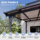 oneinmil 10 x 8FT Hardtop Gazebo for Patio, Outdoor Aluminum Wall-Mounted Gazebo Pergola with Sloped Roof, Heavy Duty Awnings for Patio Covers, Backyard, Deck, Garden