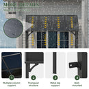 Vongrasig 10’ x 8’ Gazebo for Patio, Large Wall-Mounted Pergola Gazebo on Clearance, Outdoor Lean to Awnings for Backyard, Deck, Patio