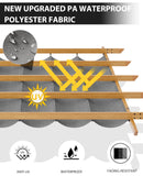 Garvee 10x10 Ft Outdoor Pergola with Retractable Canopy – Upgraded Aluminum Faux Wood Grain Metal Patio Pergola for Modern Backyard Deck, Porch, Grape Trellis in Grey