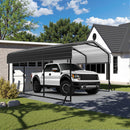 10x15FT Metal Carport, Heavy Duty Car Port Canopy with Iron Roof and Frame, Extra Large Carports Withstand Strong Wind or Heavy Rain, Suitable for Parking Pickup, Boat, Car, and Tractor