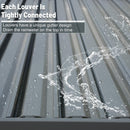 SHPAI 10’ x 16’ Louvered Pergola, Outdoor Pergola Aluminum Frame with Adjustable Rainproof Metal Roof, Permanent Sun Shade with Drainage System for Backyard, Garden and Lawn (Grey)