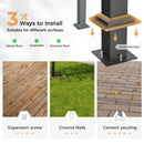 HAPPATIO 10' x13' Outdoor Arched Patio Pergola, Outdoor Retractable Pergola with Sun Shade Canopy, Aluminum Frame with Canopy Fixed in Various Positions for Gardens, Patios, Backyards (Grey)