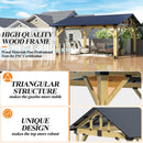 COVERONICS 13’x15’ Outdoor Hardtop Wood Gazebo - Patio Gazebo with Galvanized Steel Roof, Cedar Wooden Carport Gazebos for Garden, Porch, Patio and Deck