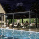 MASTERCANOPY 12’ X 16’ Louvered Pergola Outdoor Aluminum Patio Pergola with Adjustable Roof for Deck Backyard Garden (Black)