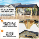 COVERONICS 13’x15’ Outdoor Wood Gazebo - Hardtop Patio Gazebo with Galvanized Steel Roof, Cedar Wooden Gazebo with Privacy Curtains and Netting for Garden, Porch, Patio and Deck