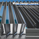 SHPAI 10’ x 16’ Louvered Pergola, Outdoor Pergola Aluminum Frame with Adjustable Rainproof Metal Roof, Permanent Sun Shade with Drainage System for Backyard, Garden and Lawn (Grey)