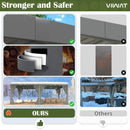 VIWAT Aluminum 10x20 FT Louvered Pergola, Outdoor Pergola with Adjustable Louvered Roof Outdoor Patio Shade Cover, Waterproof & Rustproof Aluminum Gazebo for Backyard and Garden, Gray