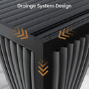 SUNBURY 10'X 20' Louvered Pergola, Aluminum Outdoor Pergola with 4 Adjustable Roof, All-Weather Use, Netting & Privacy Curtains, Waterproof Patio Shade Cover for Patio, Backyard, Lawn, Garden, Black