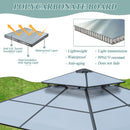 Howsvn 10'x10' Hardtop Gazebo, Outdoor Polycarbonate Double Roof Gazebos with Netting and Curtains, Heavy Duty Metal Pavilion for Patio, Backyard, Deck and Lawn