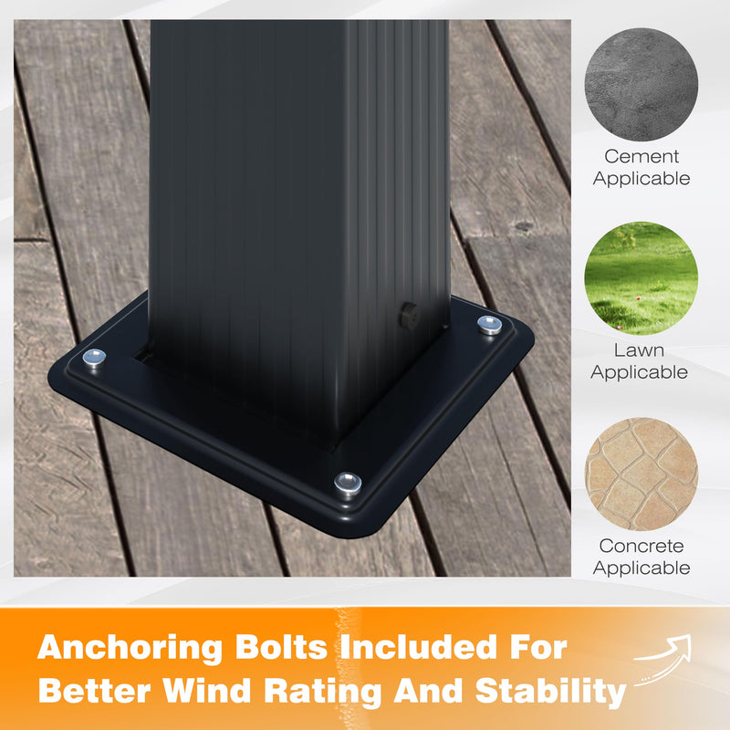 MUPATER 10' X 13' Outdoor Pergola, Aluminum Pergola Patio with Weather-Resistant Canopy, Retractable Pergola for Backyard Deck Garden, Cream White