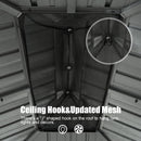 Domi 14x20FT Outdoor Gazebo, Hardtop Gazebo with Galvanized Steel Double Roof, Metal Gazebos with Drainage System Patio Pergola for Patio Deck Backyard,Curtain and Netting,Gray