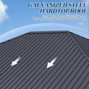 COVERONICS 13FT x 15FT Outdoor Spruce Wood Gazebo - Patio Wooden Frame Gazebo with Galvanized Steel Roof, Heavy-Duty Hardtop Gazebos for Garden, Poolside, Deck, Backyard