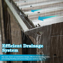 Domi 12x16FT Wall-Mounted Sunroom Gazebo, Aluminum Solarium with Galvanized Steel Sloping Roof, Detachable PC Screens, Front & 2 Side Sliding Doors, Outdoor Sun Room Lean to Gazebo for Patio Deck Lawn