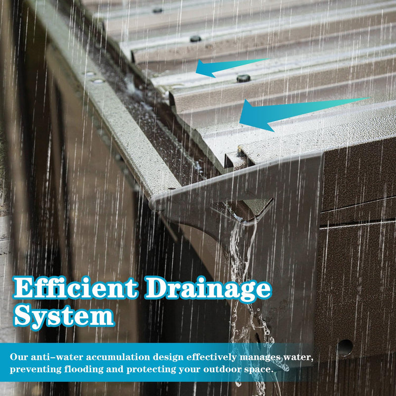 Domi 12x16FT Wall-Mounted Sunroom Gazebo, Aluminum Solarium with Galvanized Steel Sloping Roof, Detachable PC Screens, Front & 2 Side Sliding Doors, Outdoor Sun Room Lean to Gazebo for Patio Deck Lawn