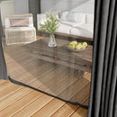 Homsee 12x14 FT Wall Mounted Gazebo with Curtains & Netting, Hardtop Lean to Gazebo with Galvanized Iron Roof & Aluminum Frame, Outdoor Pergola for Patio, Deck, Backyard, Black