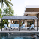 GREEN PARTY 10 x 20 ft Metal Carport Kits with Galvanized Steel Roof, Heavy Duty Metal Carport Canopy, Outdoor Car Tent Metal Garage Shelter for Car, SUV, Truck and Boats, Grey