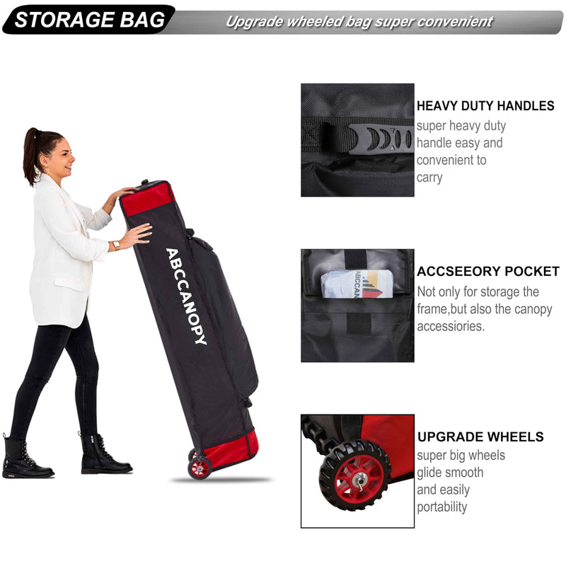 ABCCANOPY Outdoor Winter Gazebo 10x15, Premium Instant Pop Up Canopy Tent with Elegant Church Window,Snow and Rain Protection, Bonus Wheeled Bag,White