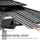 YITAHOME 12X20FT Hard Top Metal Gazebo Patios Double Roof Canopy Aluminum Frame Garden Gzebo Tent Curtains Netting for Patios Backyards Decks Lawns Brown