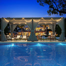 Airwire Pergola 10x20 Ft Louvered Pergola Aluminum Outdoor Pergolas W/Adjustable Roof, Waterproof Curtains and Nets Outdoor Gazebo for Deck,Patio,Backyard and Garden