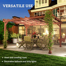 Outsunny 11' x 12.5' Outdoor Pergola, Wood Pergola Gazebo Grape Trellis with Stable Structure for Climbing Plant Support, Patio, Deck, Backyard, Lawn