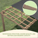 VEIKOU 10x20FT Outdoor Patio Gazebo with 5.5" Width Wood Posts, BBQ Backyard Shelter with Cedar Frame, Grill Gazebo with Sloping Steel Roof Design for Barbecue, Deck, Garden, Light Mocha Brown