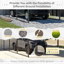 VEIKOU 10'x15' Heavy Duty Car Shelter with Thick Steel Roof, Upgraded Extra Large Carport Garage Kit for Shade