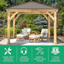 Yardistry 10' x 10' Meridian Gazebo Brown