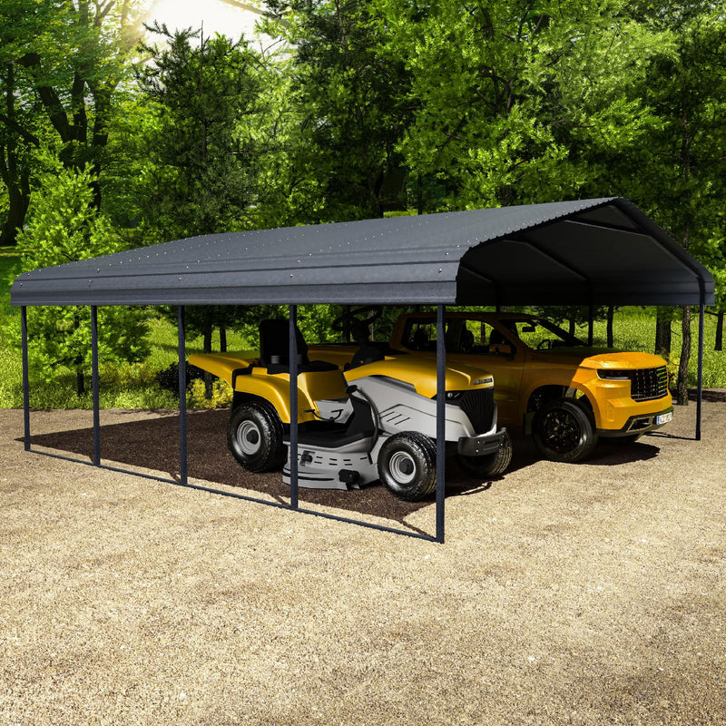 Special Paradise 20x20 Metal Carport Canopy – Heavy-Duty RV Shelter, Perfect as Car Port，Car Tent, Garden Shed & Weatherproof Storage Solution