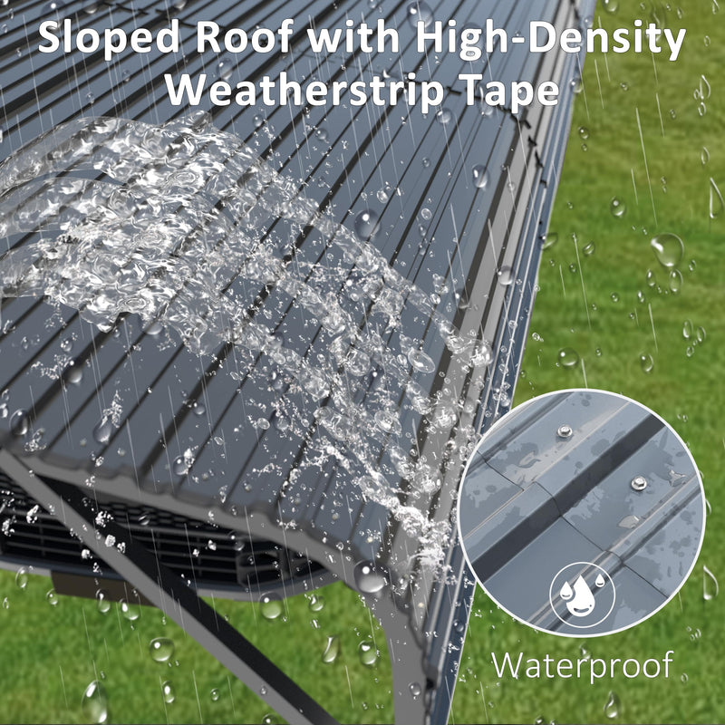 VEIKOU 20'x20' Carport, Heavy Duty Metal Carport with Alloy Steel Roof, Car Port Shelter with Innovative Assembly Structure Metal Car Port Kits for Car, Boat, Truck