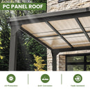 Patiopia 10 * 12FT Pergola,4 * 4 Inch Thickened Pillars & Enlarged Base,Outdoor Hardtop Lean to Gazebo,Wall Mounted Pergola,Pergolas Gazebos Clearance,Aluminum Frame Pergola,UV Resistant Patio Roof
