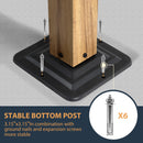 HAPPATIO 12' X 12' Retractable Pergola Canopy for Backyard, Garden, Patio; Woodgrain-Look Aluminum Frame with Retractable Pergola Canopy, Includes Anchors and Expansion Screws (Grey)