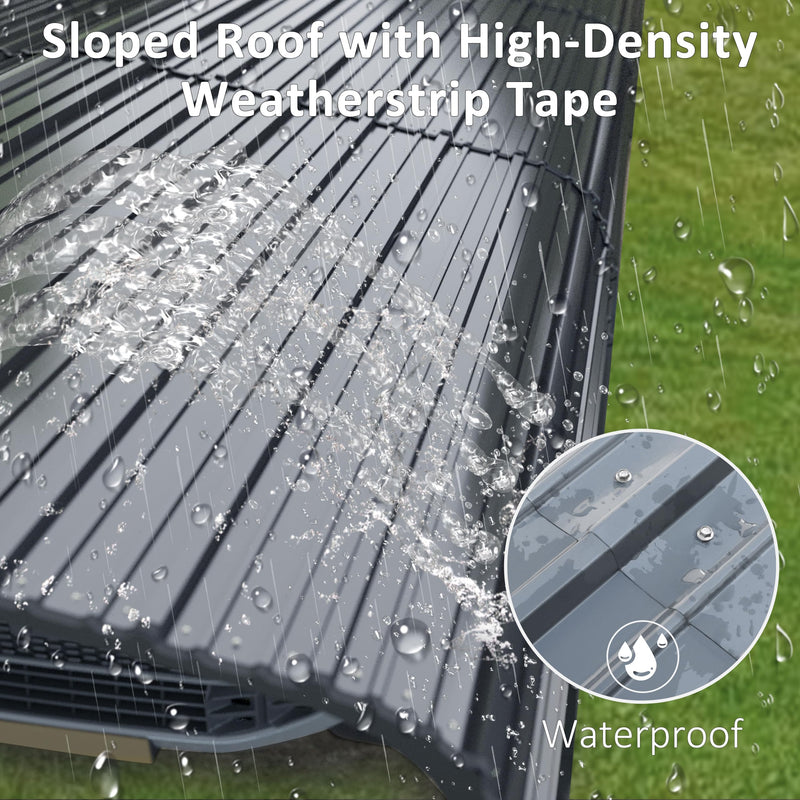 Yardenaler 10x15 FT Heavy Duty Metal Carport, Car Port Canopy with Metal Roof, Garage Car Shelter Shade for Outdoor, Car, Truck, Boat, Gray