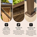 YOLENY 12' x 12' Hardtop Gazebo, Metal Gazebos with Aluminum Frame, Double Galvanized Steel Roof, Curtains and Netting Included, Pergolas for Patios, Garden, Parties, Lawns