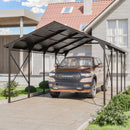 Kurapika 12x22 FT Metal Carport with Reinforced Base Outdoor Heavy Duty Car Port with Galvanized Steel Roof, Garage Car Shelter, Multi-Purpose Carports for Car, Truck and Boats