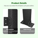 Yardenaler 12x20 FT Wall Mounted Gazebo with Triangle Structure, Hardtop Lean to Gazebo with Metal Slope Roof, Outdoor Pergola with Drainage Holes for Patio, Backyard, Deck