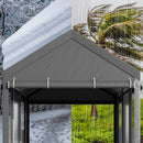 Walsunny Carport, 12x20 ft Heavy Duty Carport Canopy with Roll-up Windows, Portable Garage with Removable Sidewalls & Doors, Car Canopy with All-Season Tarp for Car, Truck, Boat