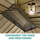 YITAHOME 10x12ft Gazebo Hardtop with Nettings and Curtains, Heavy Duty Double Roof Galvanized Steel Outdoor Combined of Horizontal Vertical Stripes Roof for Patio, Backyard, Deck, Lawn, Bronze