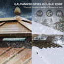 YITAHOME 12X16FT Metal Hard top Gazebo with Metal Steel Double Roof Canopy Galvanized Iron Aluminum Frame Garden Tent Curtains Netting for Patios Backyards Decks Lawns