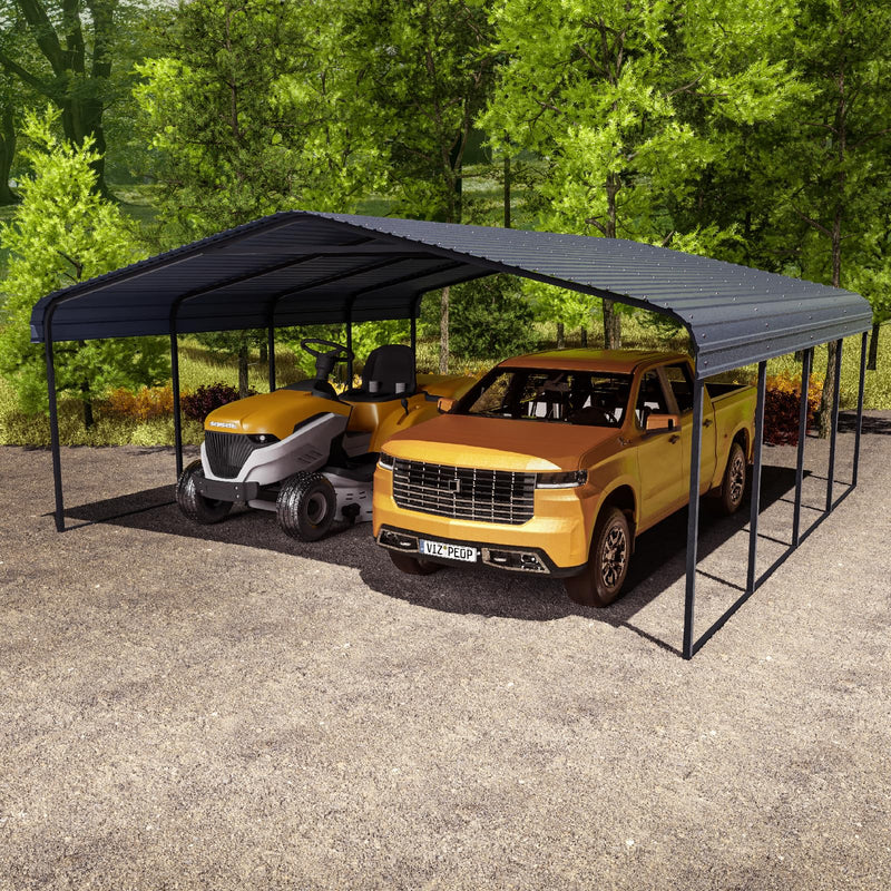 Special Paradise 20x20 Metal Carport Canopy – Heavy-Duty RV Shelter, Perfect as Car Port，Car Tent, Garden Shed & Weatherproof Storage Solution