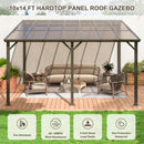 VIWAT 10' x 14' Gazebo, Outdoor Gazebos on Clearance with Aluminum Frame, Wall Mounted Gazebo & Pergola, Lean to Gazebo Awnings for Patio, Decks, Porch and Backyard