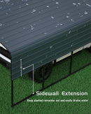 13' x 16' x 10' Metal Carport Heavy Duty, 27 Ga. Steel Roof and 18 Ga. Reinforced Frame, Permanent Shed for Agricultural Machinery, Carport for Cars, Boats, Trucks, and Tractors, N.W. 460 lbs