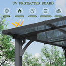 Vongrasig 10’ x 8’ Gazebo for Patio, Large Wall-Mounted Pergola Gazebo on Clearance, Outdoor Lean to Awnings for Backyard, Deck, Patio