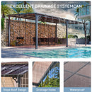 Aoxun 12' x 20' Gazebo for Patio, Gazebo Pergola with Sloped Roof, Large Wall-Mounted Heavy Duty Awnings, for Patio, Backyard, Deck