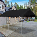 Caravan Canopy Domain 10 x 20 Foot Durable Portable Garage Carport Canopy Car Tent Sidewalls with Dual Zippers and Roll Up Door, Black (Anchor/Mounting Materials + Sidewalls Included)