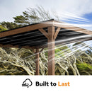 Modern Shade Supreme Cedar Wood Gazebo 12' x 16' with Hardtop Slope Roof, Wooden Grill Gazebo with Durable and Rot-Resistant, Supports Snow Loads and High Wind Speeds, Ideal for Backyard, Deck, Garden