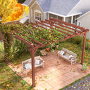 Outsunny 11' x 12.5' Outdoor Pergola, Wood Pergola Gazebo Grape Trellis with Stable Structure for Climbing Plant Support, Patio, Deck, Backyard, Lawn